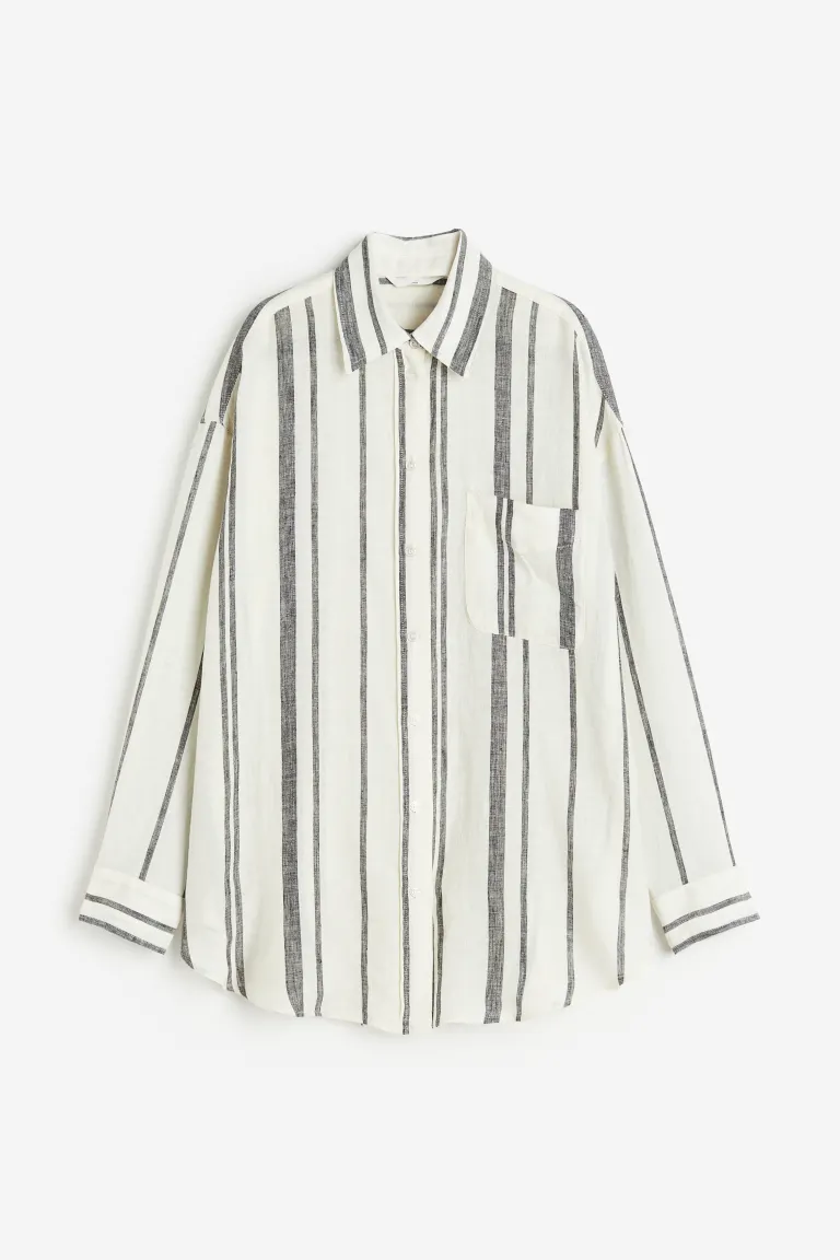 For those tough WFH days, this oversized linen shirt from H&M is perfect